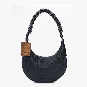 Desigual Black Textured Hobo Bag